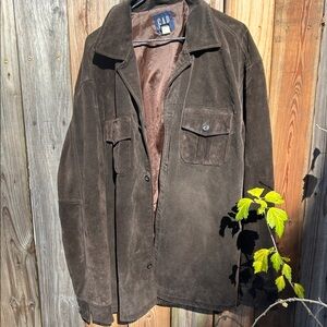 GAP Men's Dark Brown Suede Shirt style Jacket